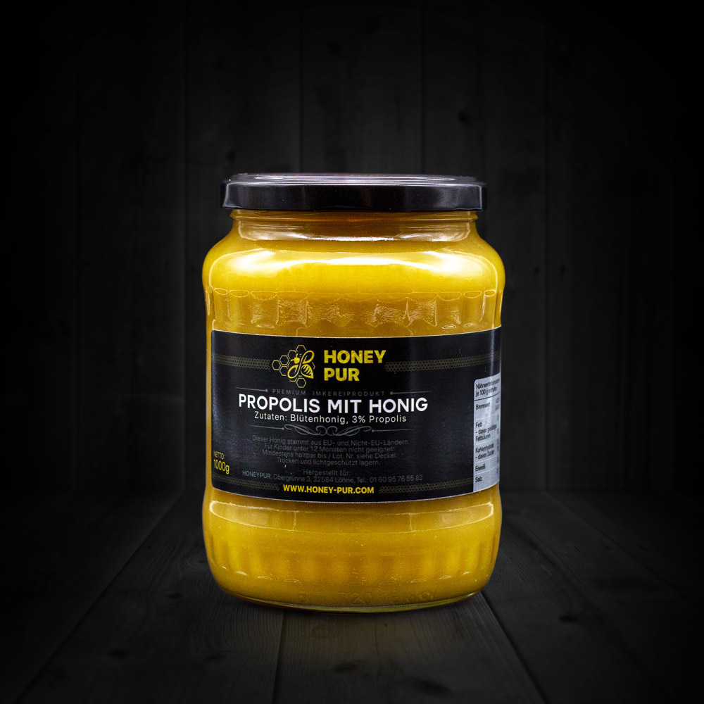 Echter Propolis Honig im Honigglas 1 KG Bienenhonig Naturprodukt ohne Zusätze