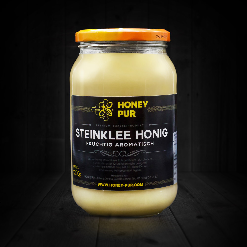 Echt Steinklee-Honig im Honigglas 1,2 KG Bienenhonig Naturprodukt ohne Zusätze