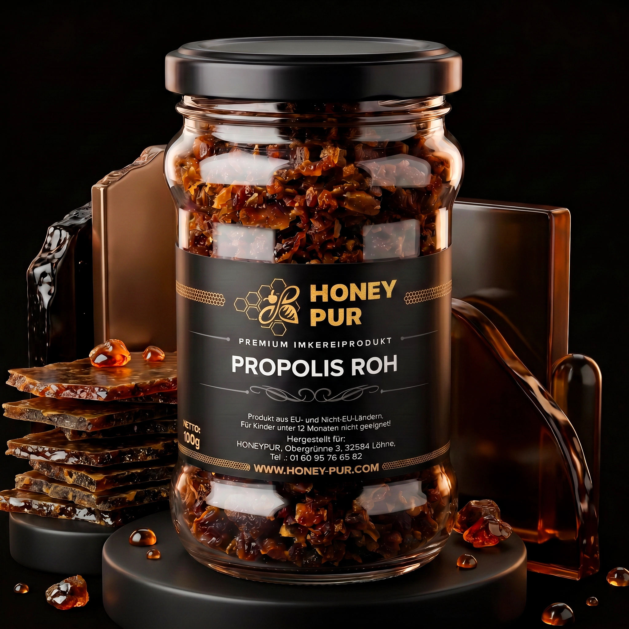 Propolis roh hochdosiert mit Imkerqualität Naturprodukt